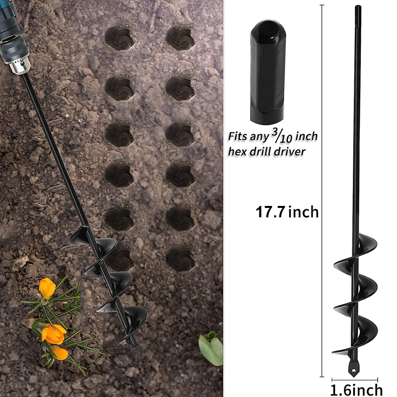 Garden Earth Auger Spiral Dril - đánh giá và giá Vegetable Transplanter